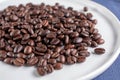 Coffee beans plate Royalty Free Stock Photo