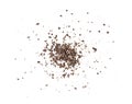 Coffee beans powder isolated on white background Royalty Free Stock Photo