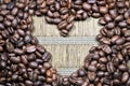 Coffee beans Rustic Background