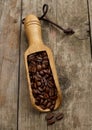 Coffee beans scoop Royalty Free Stock Photo