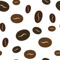 Stylish Coffee beans seamless pattern.