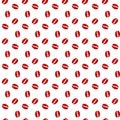 Coffee beans seamless pattern Vector illustration. coffee background for textile Royalty Free Stock Photo