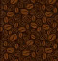 Coffee beans seamless pattern