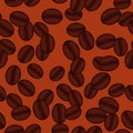 Coffee beans seamless texture