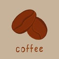 Coffee beans set vector on isolate background