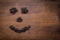 Coffee beans smiling face