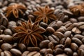 Coffee beans and star anise