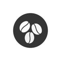 Coffee beans template vector icon. Vector design