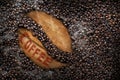 Coffee beans, texture, roasted coffee beans, big bean Royalty Free Stock Photo