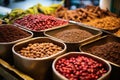 coffee beans at various stages of the roasting process