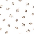 Coffee beans vector seamless background Royalty Free Stock Photo