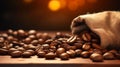 Shackled Beans: A Vibrant Scene of Coffee Trading and Tempting P
