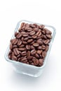 Coffee beans on white background