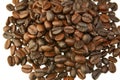 Coffee beans on a white background. Royalty Free Stock Photo