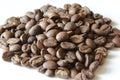 Coffee beans on the white background. Grains for making a drink coffee Royalty Free Stock Photo