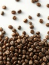 Coffee beans on white background realistic Ai Generated Royalty Free Stock Photo