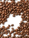 Coffee beans on white background realistic Ai Generated Royalty Free Stock Photo