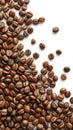 Coffee beans on white background realistic Ai Generated Royalty Free Stock Photo