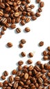 Coffee beans on white background realistic Ai Generated Royalty Free Stock Photo