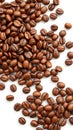 Coffee beans on white background realistic Ai Generated Royalty Free Stock Photo