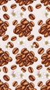 Coffee Beans on White Background Royalty Free Stock Photo