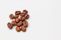 Coffee beans on a white background Royalty Free Stock Photo