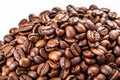 Coffee beans on white Royalty Free Stock Photo