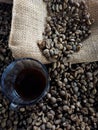 Coffee bebas and glass Royalty Free Stock Photo