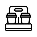 coffee beverage line icon illustration vector graph