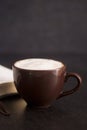 Coffee and a Bible on a Slate Tabletop Royalty Free Stock Photo