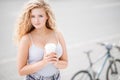 Coffee and bike. Royalty Free Stock Photo