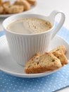 Coffee with biscotti Royalty Free Stock Photo