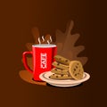 Coffee Biscuits Illustrations & Vectors