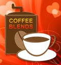 Coffee Blends Representing Blended Mixture or Types Royalty Free Stock Photo