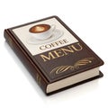 Coffee Book Menu 3D Icon, Royalty Free Stock Photo