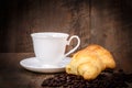 Coffee, bread, beans Royalty Free Stock Photo
