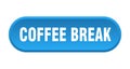 coffee break button Royalty Free Stock Photo