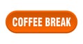 coffee break button Royalty Free Stock Photo