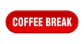 coffee break button Royalty Free Stock Photo