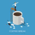 Coffee break concept illustration Royalty Free Stock Photo