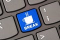 Coffee break keyboard Royalty Free Stock Photo