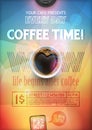 Coffee break flye or poster layout template Royalty Free Stock Photo