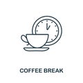 Coffee Break icon. Line style symbol from productivity icon collection. Coffee Break creative element for logo