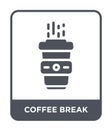 coffee break icon in trendy design style. coffee break icon isolated on white background. coffee break vector icon simple and