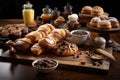 coffee break ritual with pastries and sweets, providing sweet treat after the caffeine boost Royalty Free Stock Photo