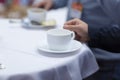 Coffee break.A break for a short rest.Break for a business meeting Royalty Free Stock Photo