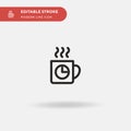 Coffee Break Simple vector icon. Illustration symbol design template for web mobile UI element. Perfect color modern pictogram on