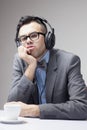 Coffee Break. Sucessful businessman enjoying in a cup of coffee Royalty Free Stock Photo