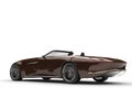 Coffee brown modern cabriolet concept car - rear side view Royalty Free Stock Photo