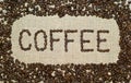 Coffee on a burlap